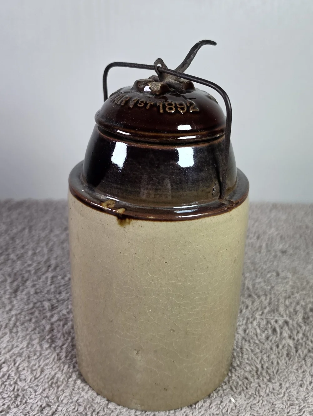 Antique Weir Pottery Canning Jar